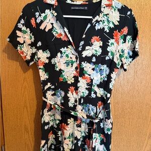 Abercrombie & Fitch Floral Jumpsuit - Black, Red, Green, Blue